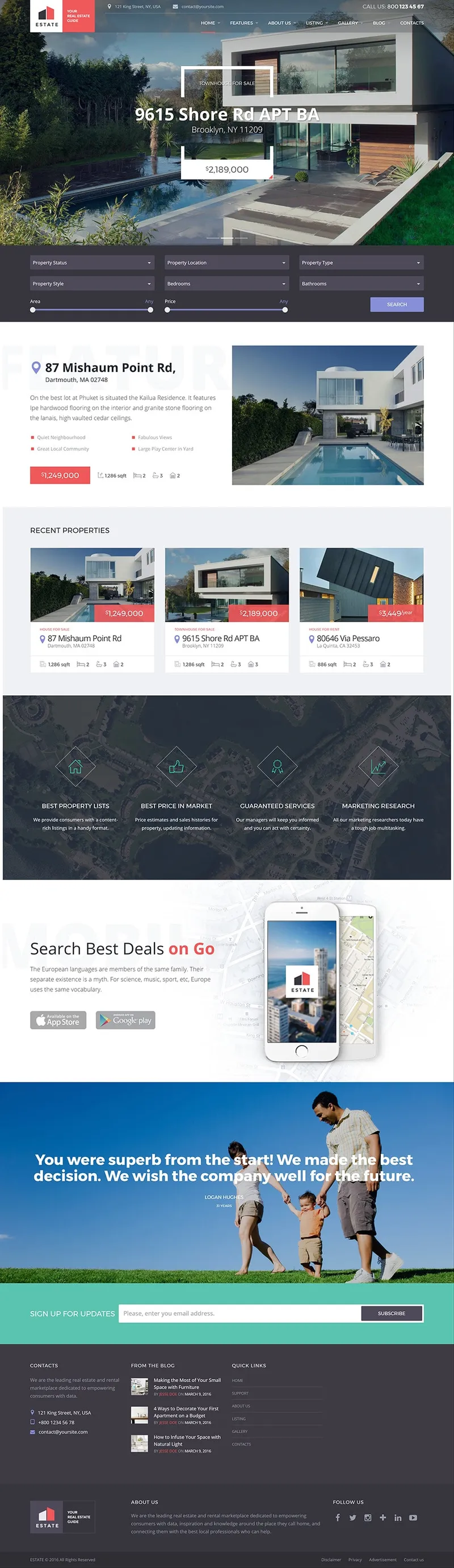 Conception d'un site web pour l'immobilier