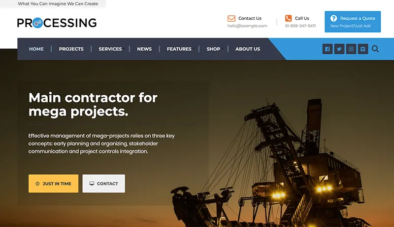 Web design para fábricas