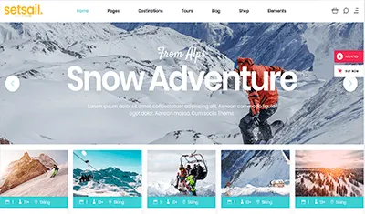Ejemplos diseño web de viajes