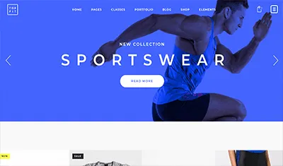 Exemples de sites web de magasins de sport