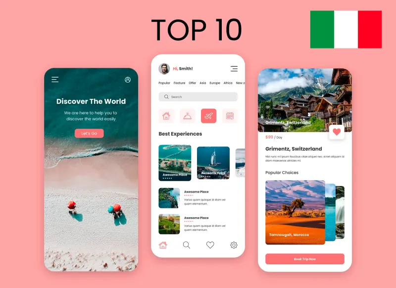 Empresas desarrollo app Italia