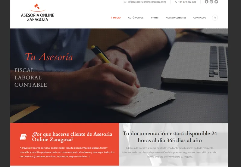 Diseño web para asesoría y gestoría online