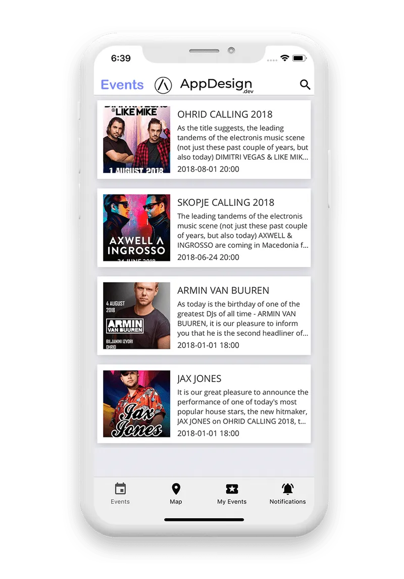 desarrollo apps eventos