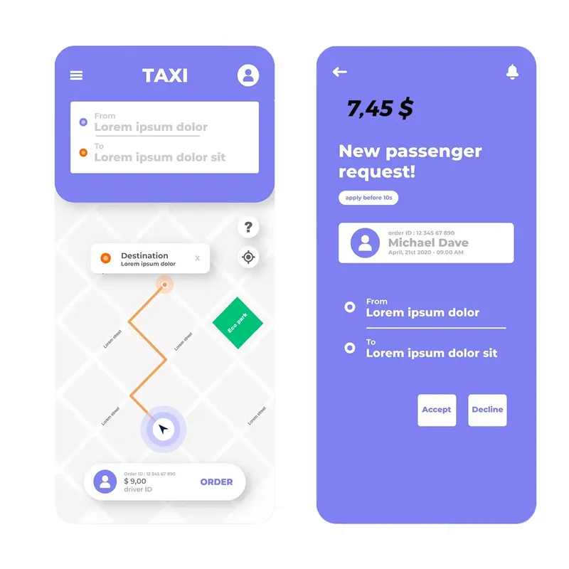 diseño app tipo uber