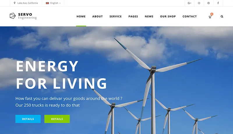 web design empresa de energias renováveis