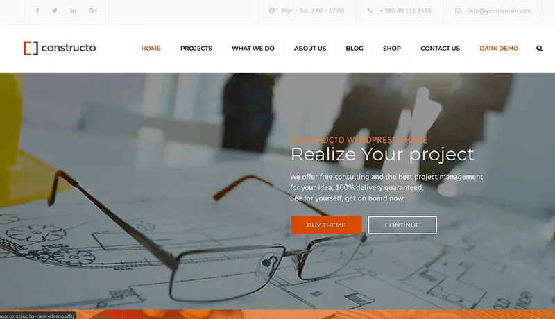 diseño web empresas de obras