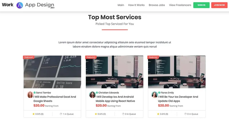 diseño web marketplace