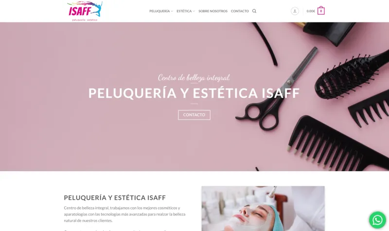 ejemplo diseño web peluquería