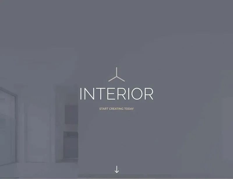 page d'atterrissage design intérieur