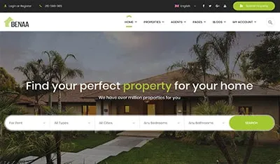 sítio web para venda de imóveis