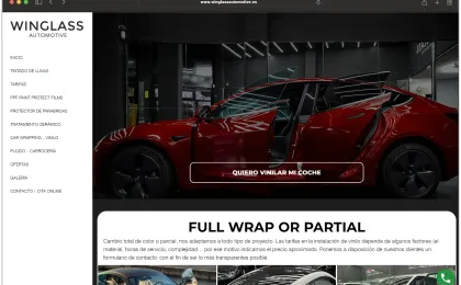 Proyecto web para Winglass