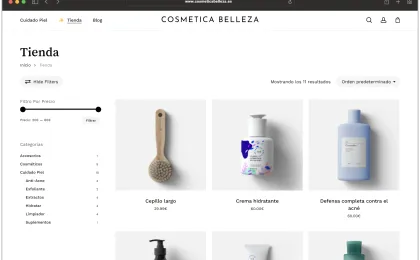 Diseño Tienda Online Cosmética