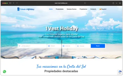 Diseño Web para 1Vest Holiday