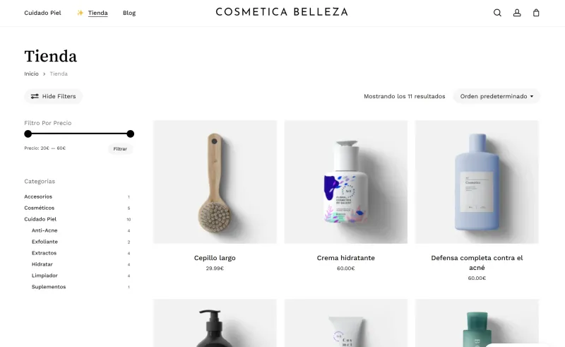 tienda online cosmética