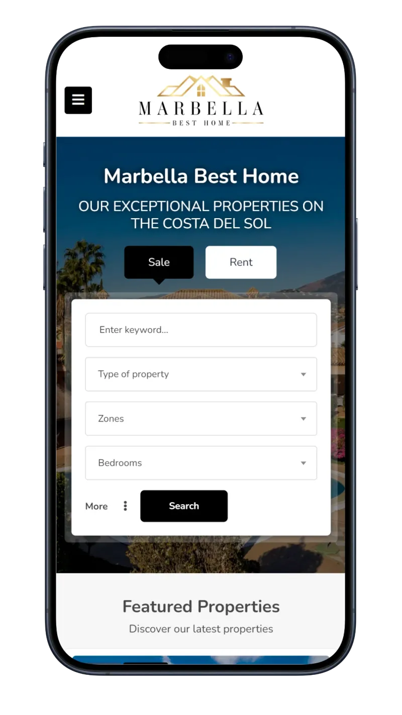 web inmobiliaria responsive