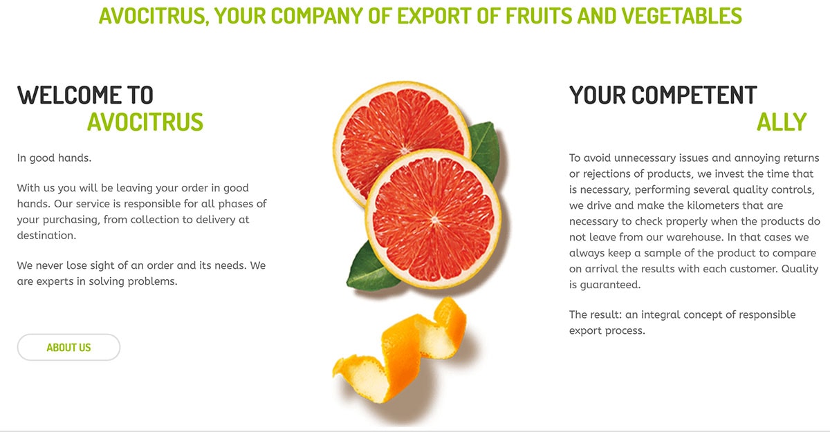 web design magasin de fruits