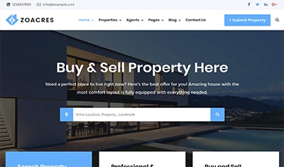 Web design for real estate agency