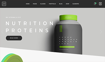 Web examples nutrition store