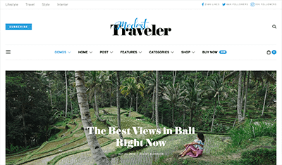 Páginas web de ejemplo blog de viajes
