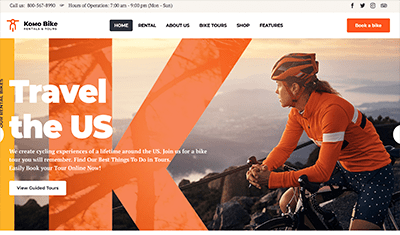 bicycle web page design