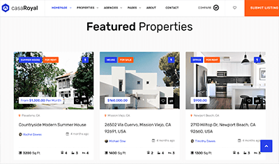 Exemples de sites web immobiliers