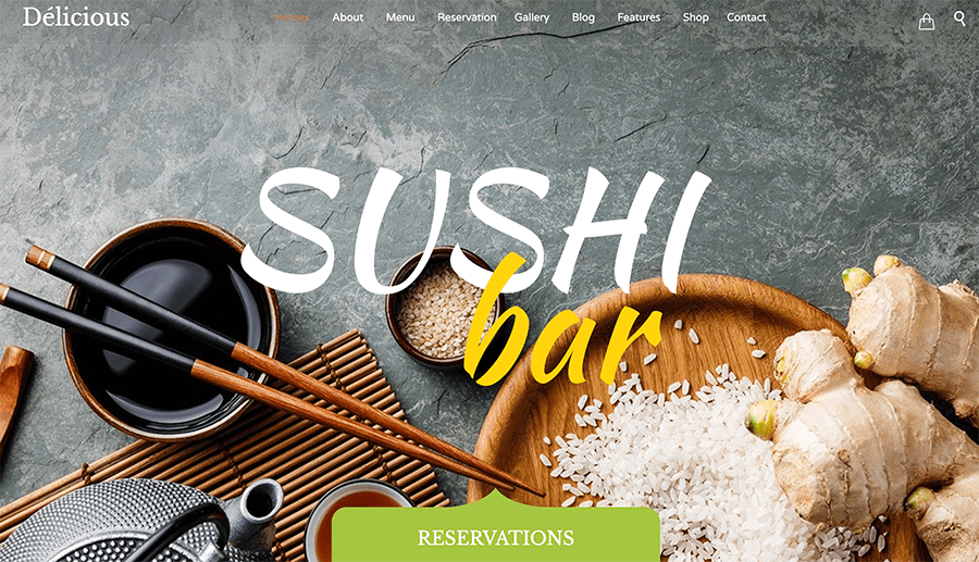 sushi web design