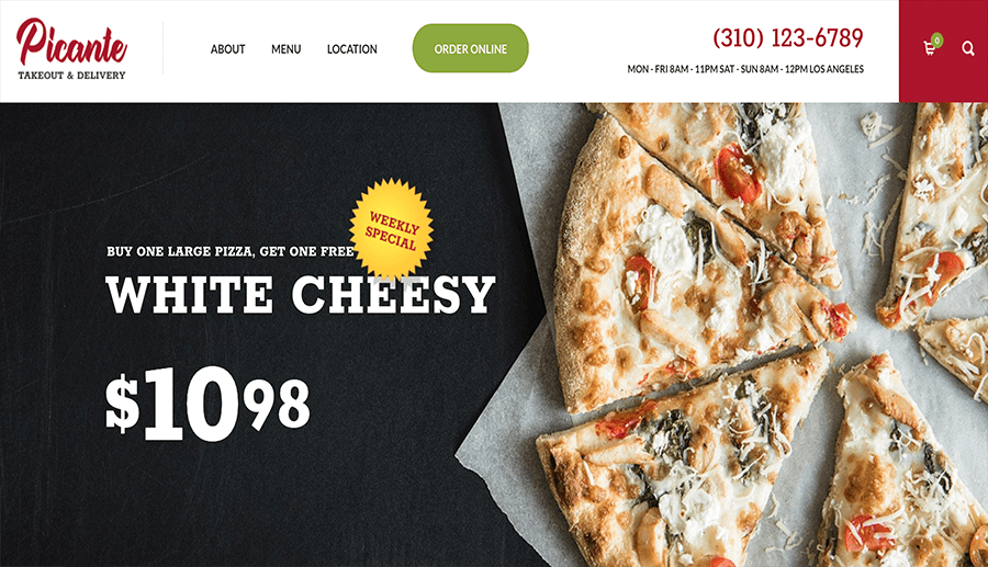 sites web pour les pizzerias