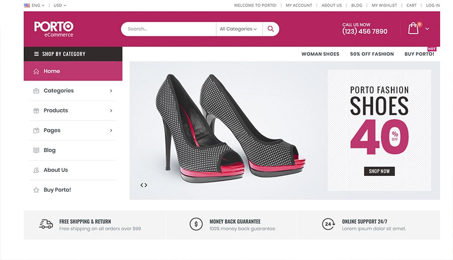 design online store shoes