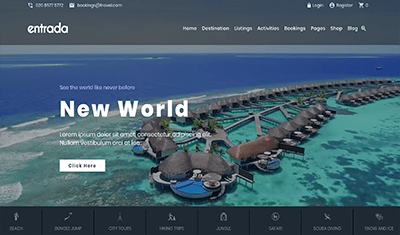 como crear una página web de viajes