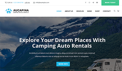 conception de sites web de camping
