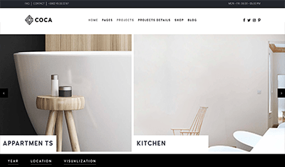 web design pour une entreprise de décoration