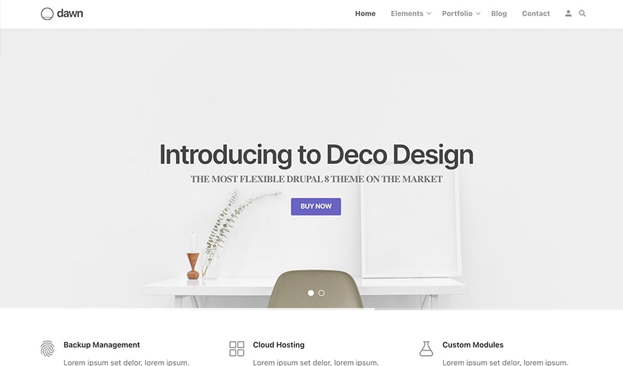 Drupal-Dekoration Web-Design