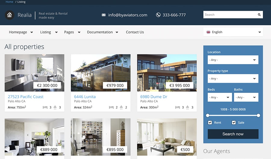 Immobilien-Website mit Drupal