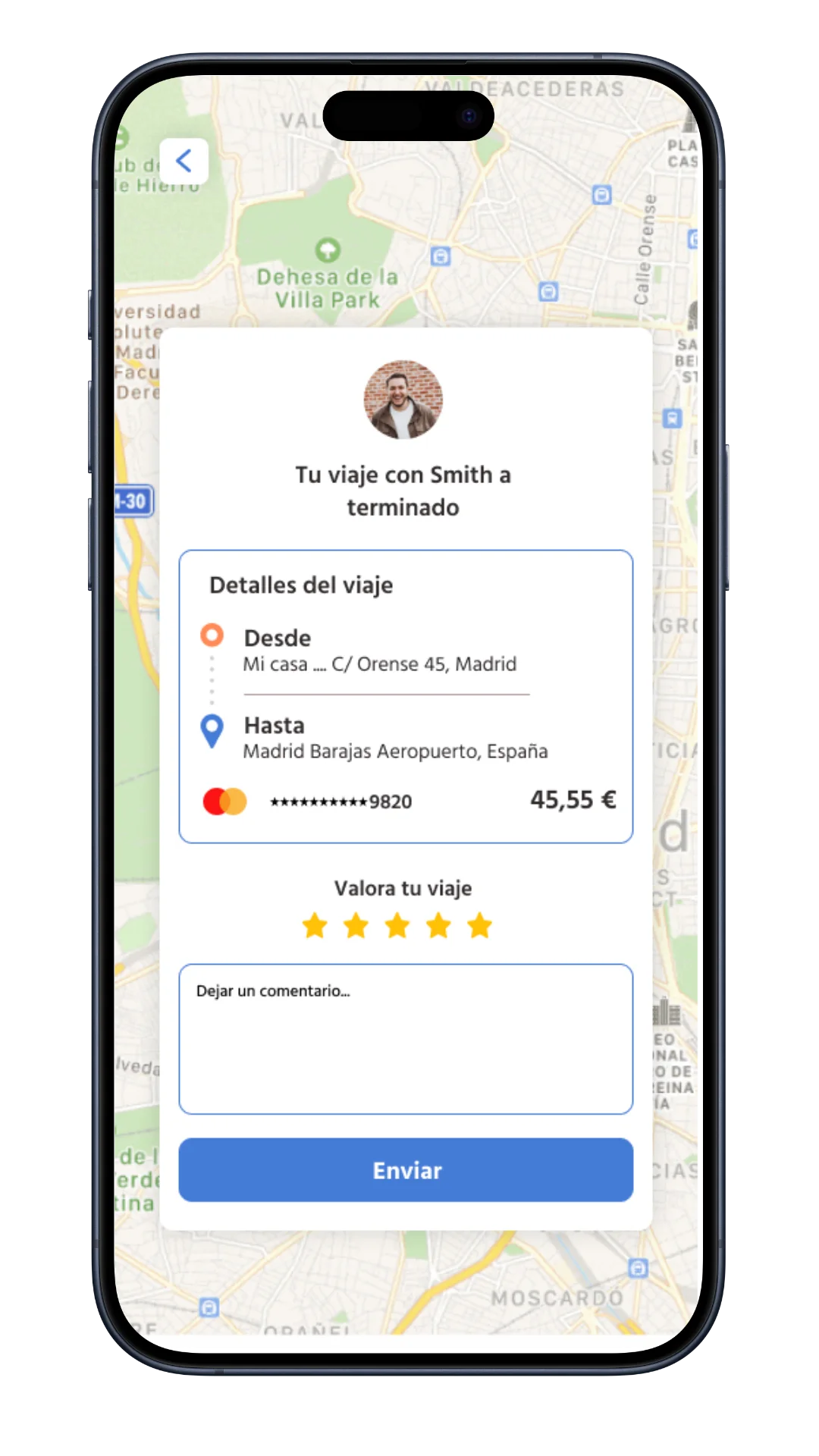 app taxi valoración
